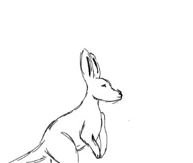 Elementary artist の カンガルー の絵