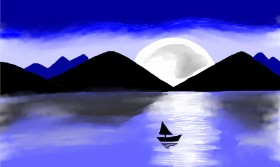 Raj の 川 の絵
