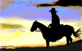 GJP の カウボーイ の絵