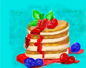 Рисунок на тему «Блины» — автор: Yasi