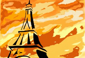 JustMe の エッフェル塔 の絵