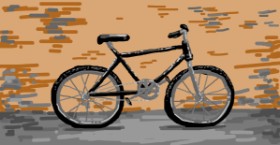 Mochi の 自転車 の絵