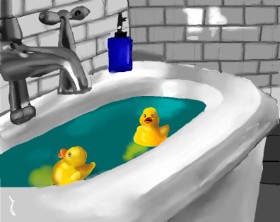IThinkWereDoomed の バスタブ の絵