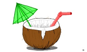 Flowerpot の ココナッツ の絵