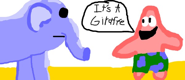 Giraffe-Zeichnung von Inverted