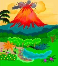 GreyhoundMama の 火山 の絵