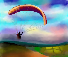 Drawing of Parachute by Sirak Fish