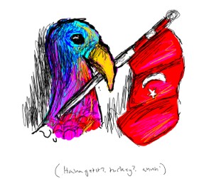 AAAAAAAAAAAAAAAAAAAAAA の 七面鳥 の絵