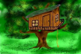 Drawing of Treehouse by Betula