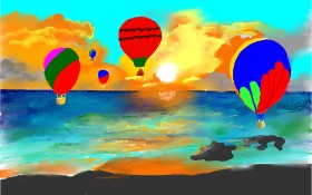 GJP の 熱気球 の絵