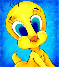 Drawing of Tweety Bird by 🌌Mom💕E🌌