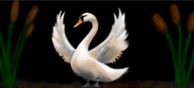 Annie の 白鳥 の絵