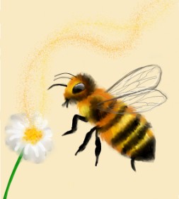 Drawing of Bee by Lixxie