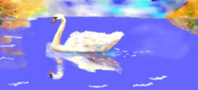 Drawing of Swan by Magic Mushroom