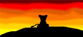 Drawing of Simba (Lion King) by isamarlui