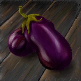 Drawing of Eggplant by Andromeda