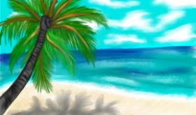 Aminich の ヤシの木 の絵