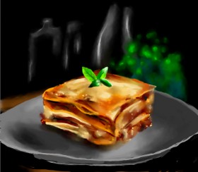Яandi の ラザニア の絵