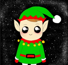 Hunter の クリスマスエルフ の絵