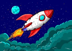 Рисунок на тему «Ракета» — автор: Sunya