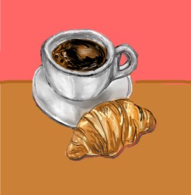 Drawing of Croissant by KayXXXlee