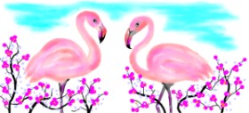 DebbyLee の フラミンゴ の絵