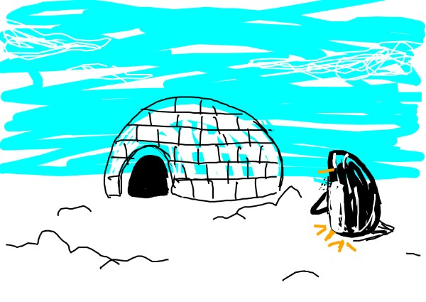 Рисунок на тему «Иглу» — автор: Blue Giraffe