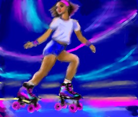 Yasi の ローラースケート の絵