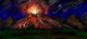 Shiney🪶 の 火山 の絵