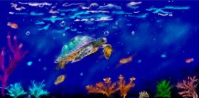 Eclat de Lune の ウミガメ の絵