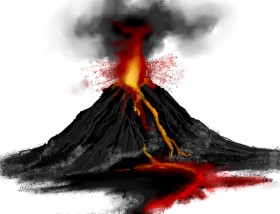 Ryomen の 火山 の絵
