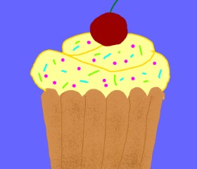 Drawing of Muffin by Leni