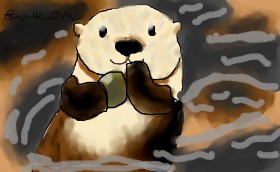Drawing of Otter by ✦❤♥Sera♥❤✦