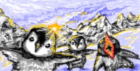 UNBILICUS の ペンギン の絵