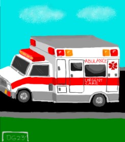 GreyhoundMama の 救急車 の絵
