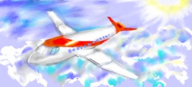Una persona の 飛行機 の絵