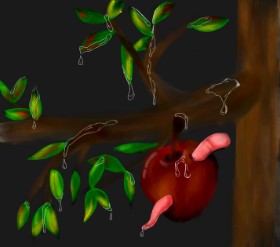 Drawing of Worm by Valea