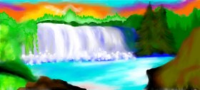 Рисунок на тему «Водопад» — автор: DebbyLee
