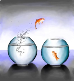 Keke •_• の 金魚 の絵