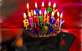 GJP の 誕生日ケーキ の絵