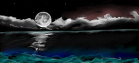Drawing of Moon by Çhåching