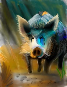 Рисунок на тему «Дикий кабан» — автор: Walter nonwhite