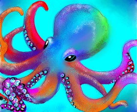 Drawing of Octopus by Audrey