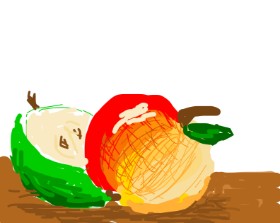 Рисунок на тему «Яблоко» — автор: Firsttry