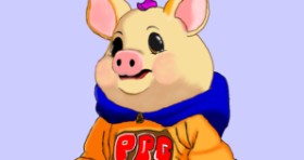 Drawing of Pig by InessA