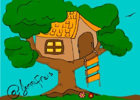 Рисунок на тему «Дом на дереве» — автор: Jennifreis