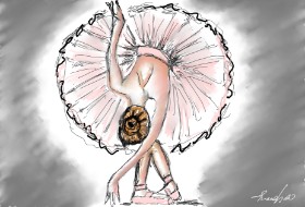 Drawing of Ballerina by Rush