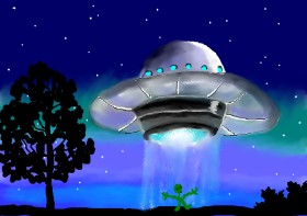 Drawing of Spaceship by Debidolittle