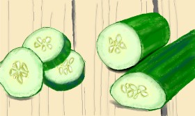 Tim の きゅうり の絵
