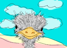 Jennifreis の ダチョウ の絵